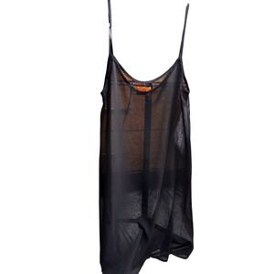 Sheer Mesh‎ Spaghetti Strap Marycrafts Slip Dress XS Black